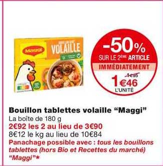 Bouillon Tablettes Volaille "maggi"