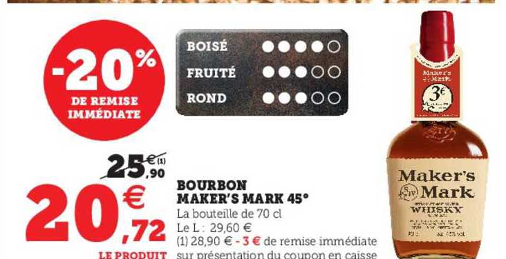 bourbon maker's mark 45°