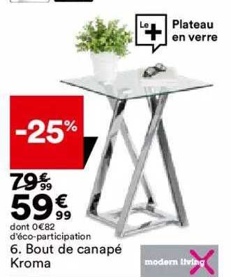 bout de canapé kroma modern living