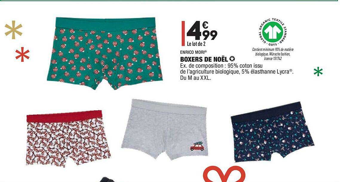 Boxers De Noël Enrico Mori