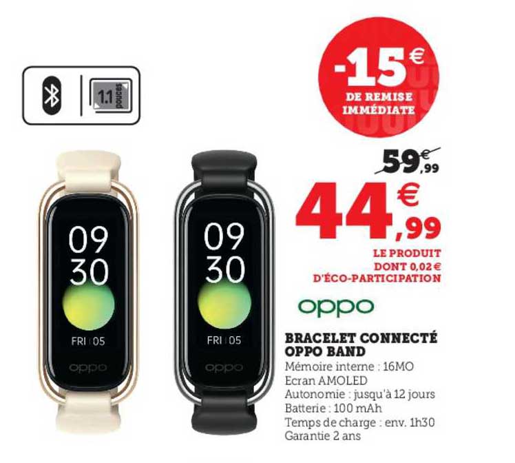 bracelet connecté oppo band