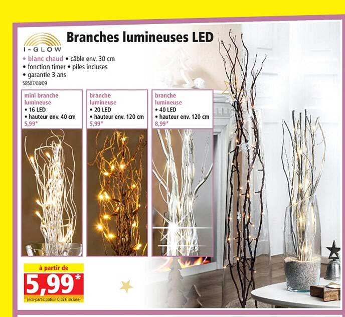 branches lumineuses led i-glow