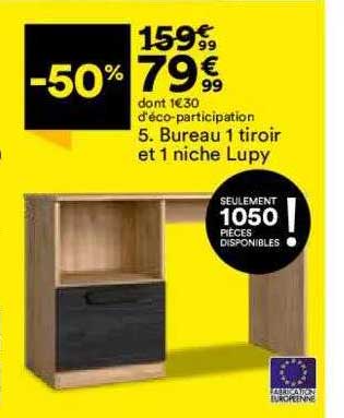 bureau 1 tiroir et 1 niche lupy
