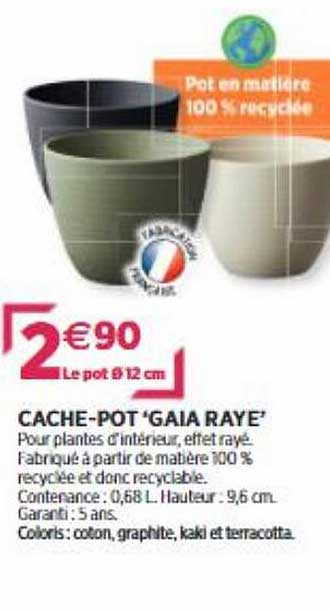 Cache-pot "gaia Raye"