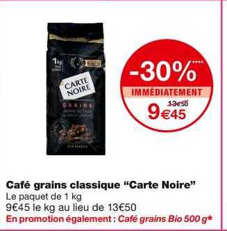 Café Grains Classique "carte Noire"