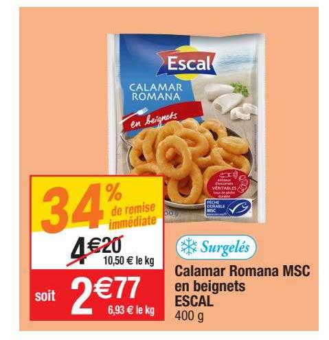 Calamar Romana Msc En Beignets Escal