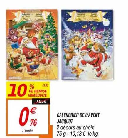 calendrier de l'avent jacquot