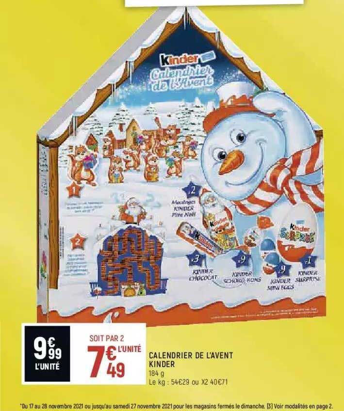 calendrier de l'avent kiner