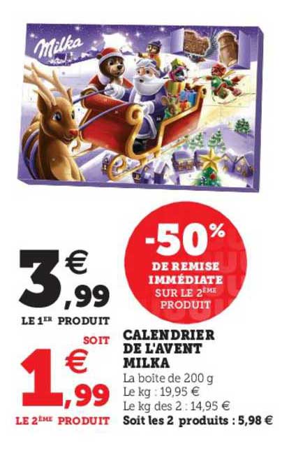 calendrier de l'avent milka