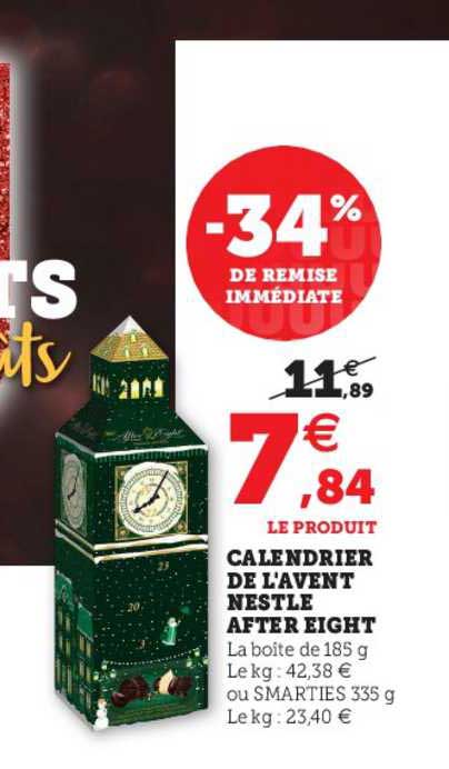 calendrier de l'avent nestlé after eight