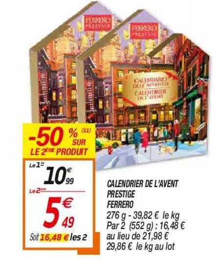 calendrier de l'avent prestige ferrero