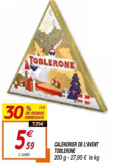 calendrier de l'avent toblerone