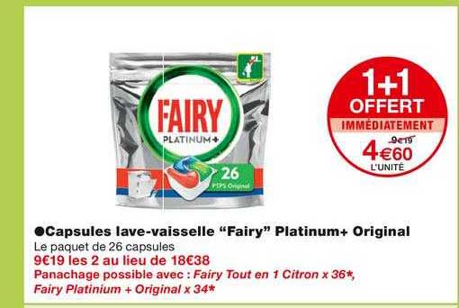 capsules lave-vaisselle "fairy" platinum+ original