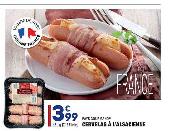 cervelas à l'alsacienne pays gourmand