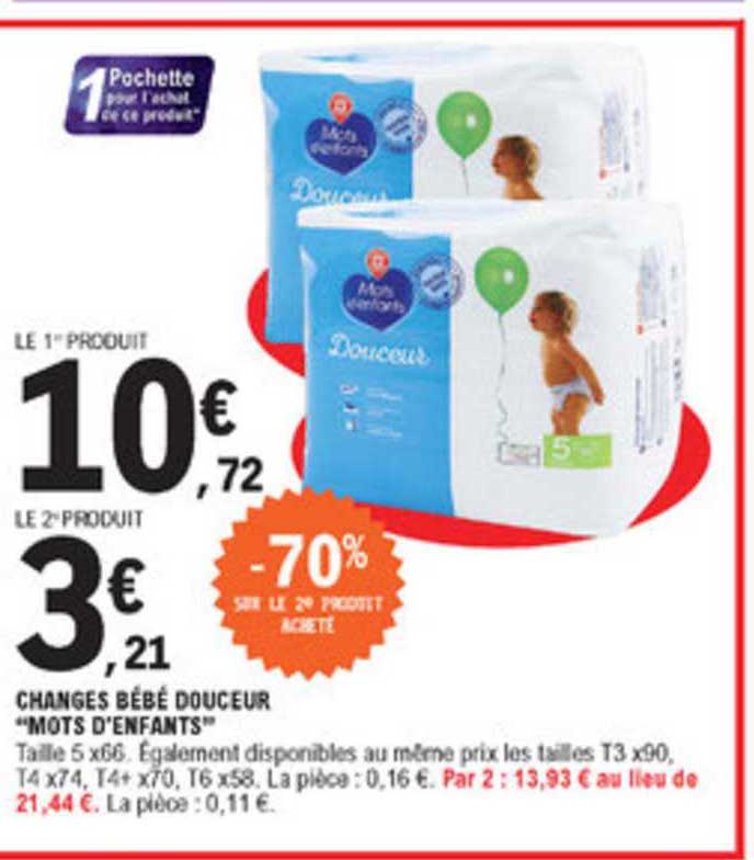 changes bébé douceur "mots d'enfants"