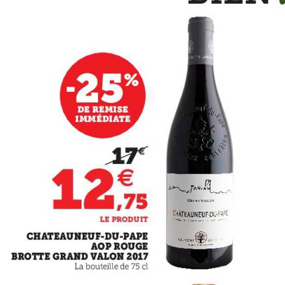 châteauneuf-du-pape aop rouge brotte grand valon 2017