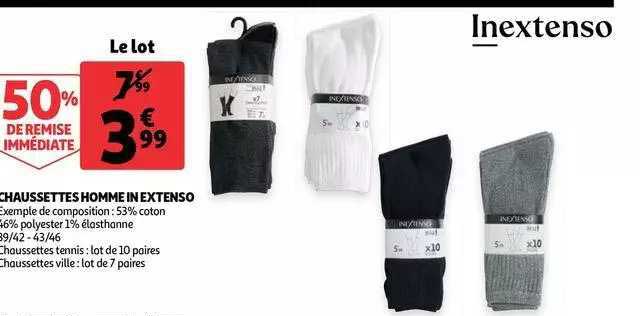 chaussettes homme in extenso