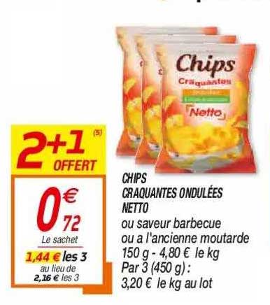 Chips Craquantes Ondulées Netto