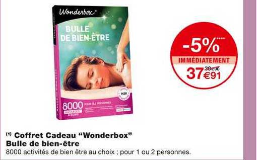 Coffret Cadeau "wonderbox" Bulle De Bien-être
