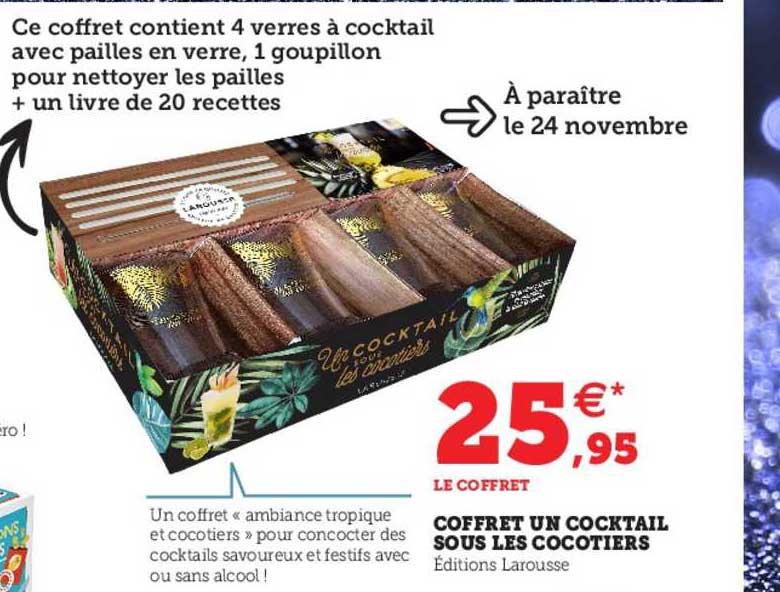coffret un cocktail sous les cocotiers