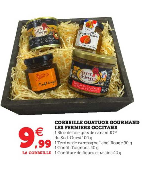 corbeille quatuor gourmand les fermiers occitans