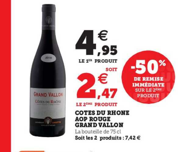 côtes du rhône aop rouge grand vallon