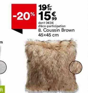 coussin brown 45 x 45 cm