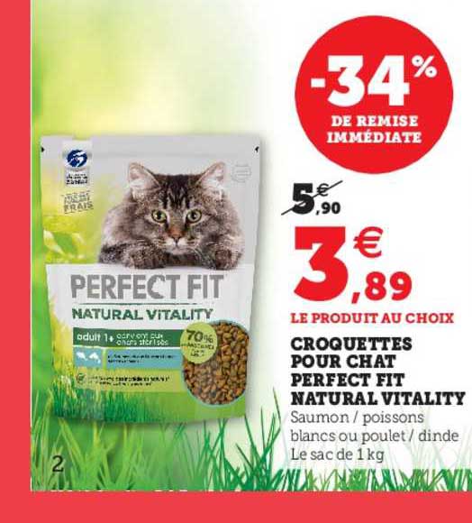 croquettes pour chat perfect fit natural vitality