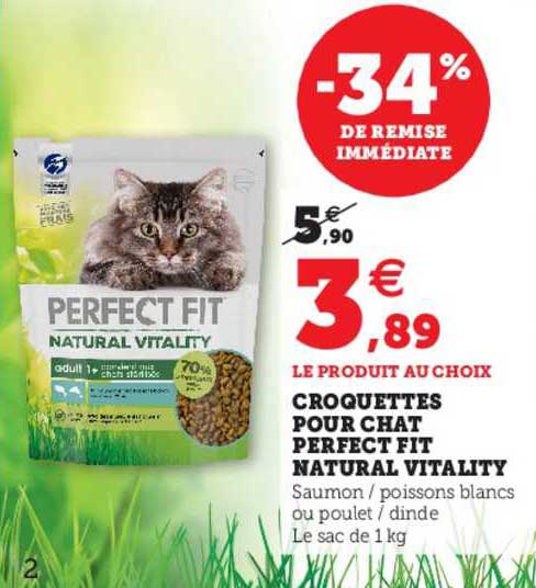 Croquettes Pour Chat Perfect Fit Natural Vitality