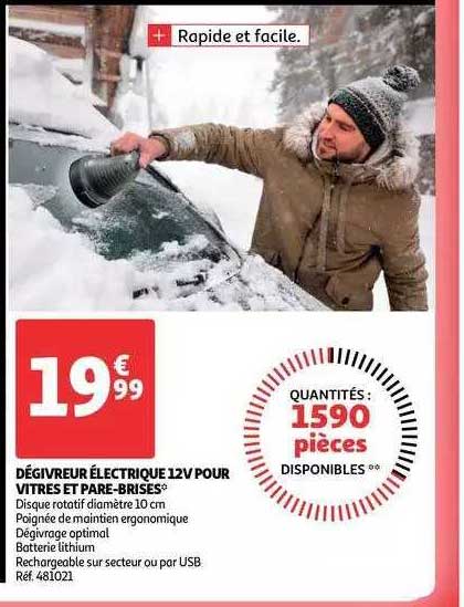 dégivreur électrique 12v pour vitres et pare-brises
