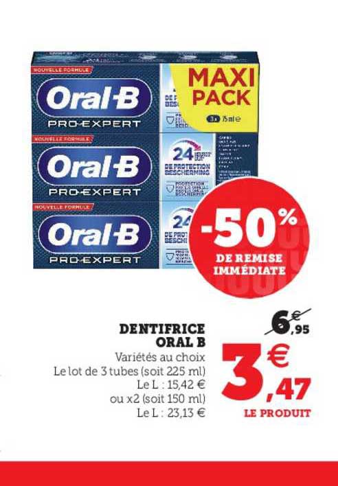 dentifrice oral b