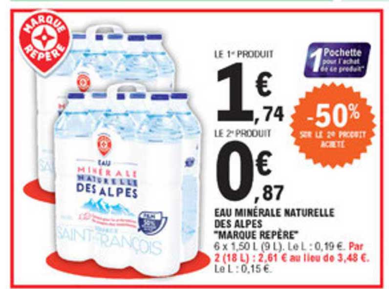 eau minérale naturelle des alpes "marque repère"