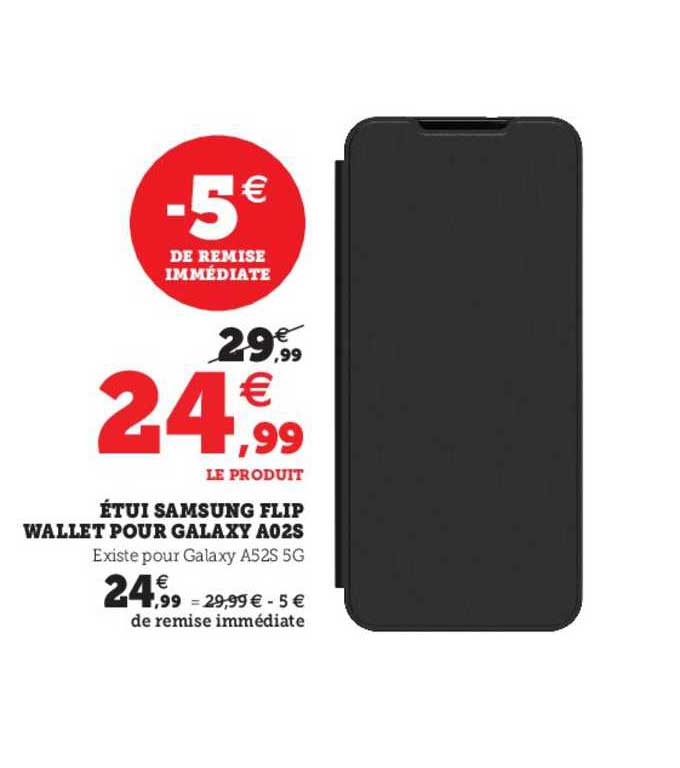 étui samsung flip wallet pour galaxy a02s