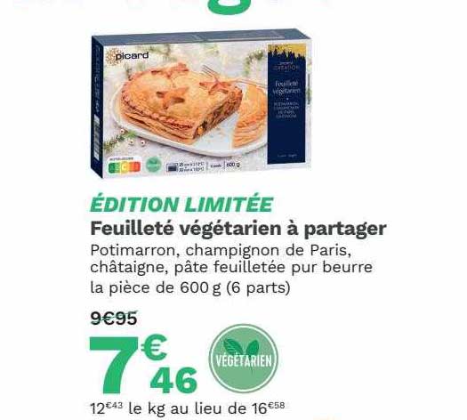 feuilleté végétarien à partager