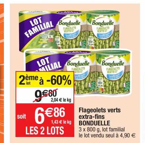 flageolets verts extra-fins bonduelle