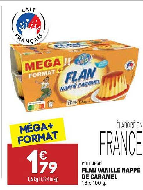 Flan Vanille Nappé De Caramel P'tit Ursi