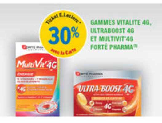 gammes vitalité 4g, ultraboost 4g et multivit 4g forté pharma