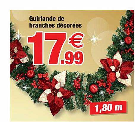 guirlande de branches décorées