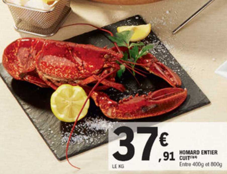 Homard Entier Cuit