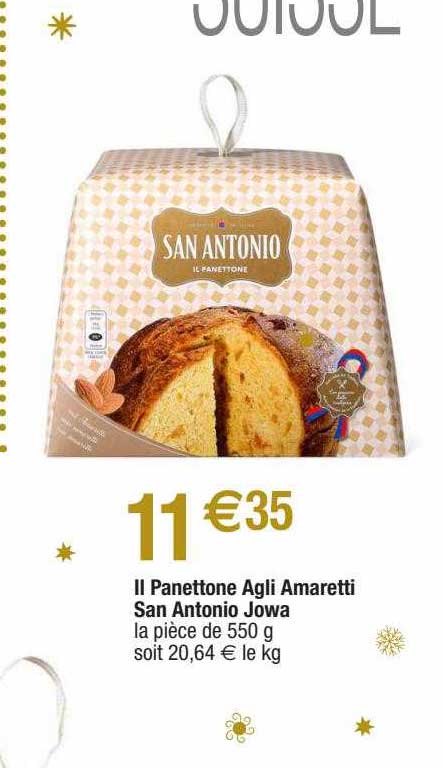 II panettone agli amaretti san antonio jowa