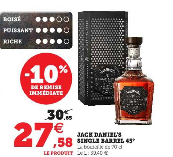 jack daniel's single barrel 45°