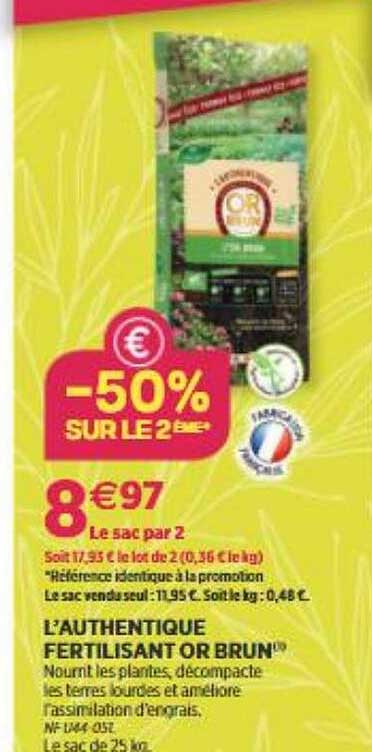 l'authentique fertilisant or brun