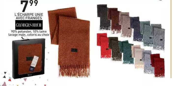 l'écharpe unie avec franges