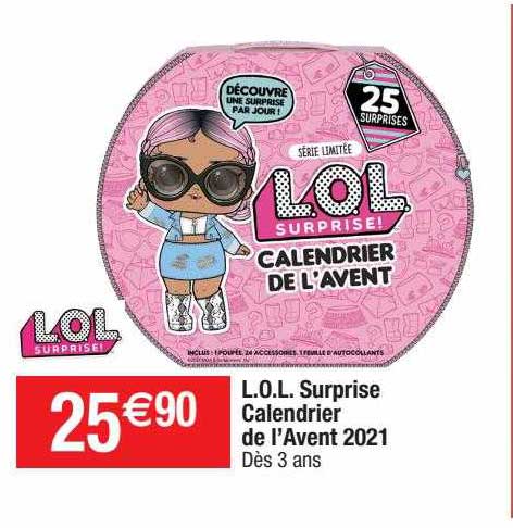 l.o.l. surprise calendrier de l'avent 2021