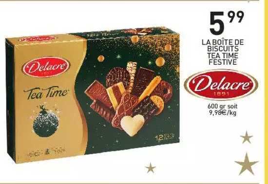 la boîte de biscuits tea time festive delacre