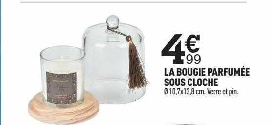 la bougie parfumée sous cloche