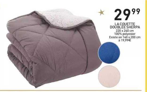 la couette doublée sherpa