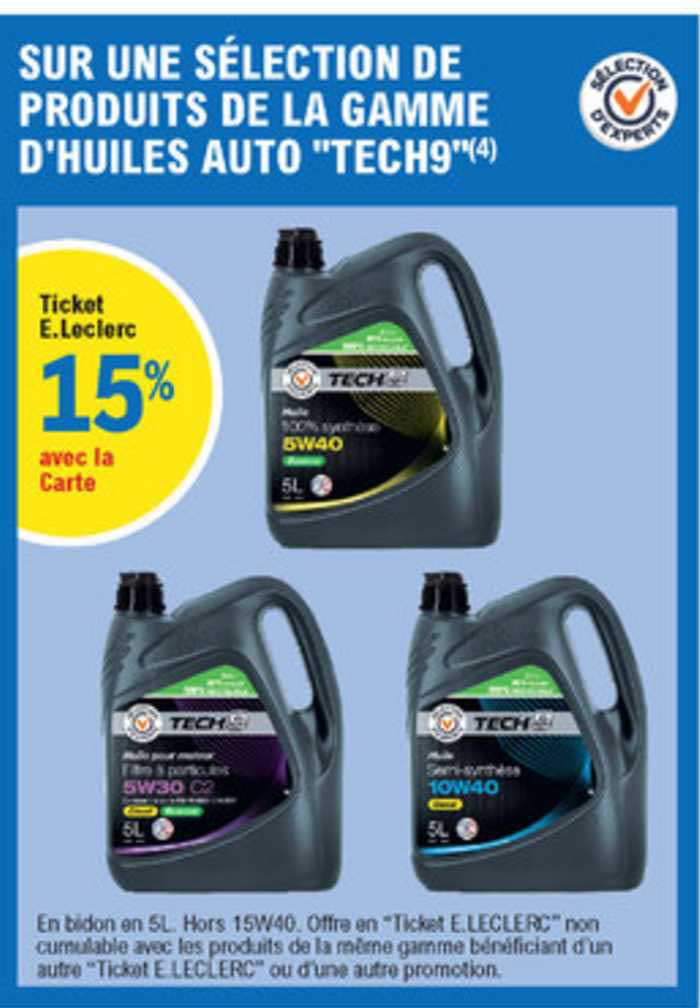 la gamme d'huiles auto "tech9"