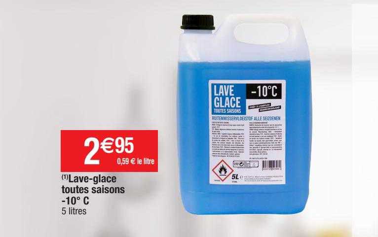 lave-glace toutes saisons -10° c