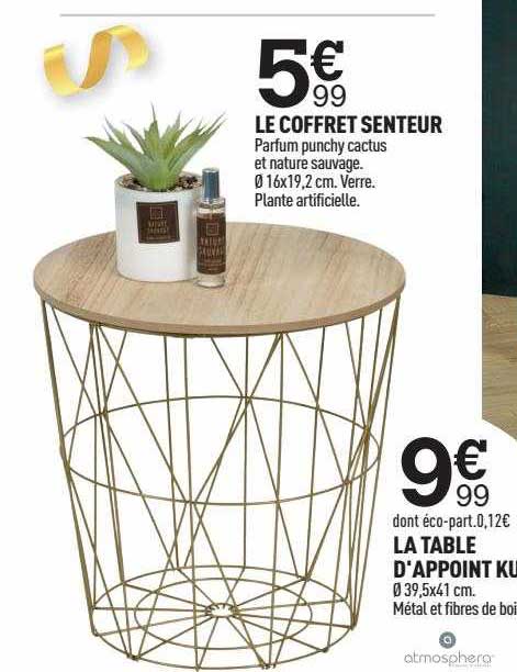 le coffret senteur, la table d'appoint